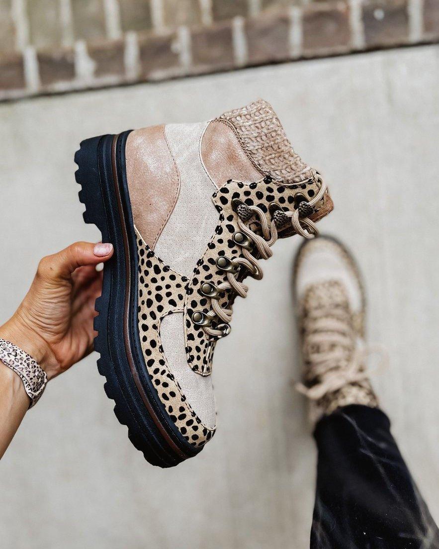 Dam Gummistövlar Leoparddesign Robust Gummi Komfort-5