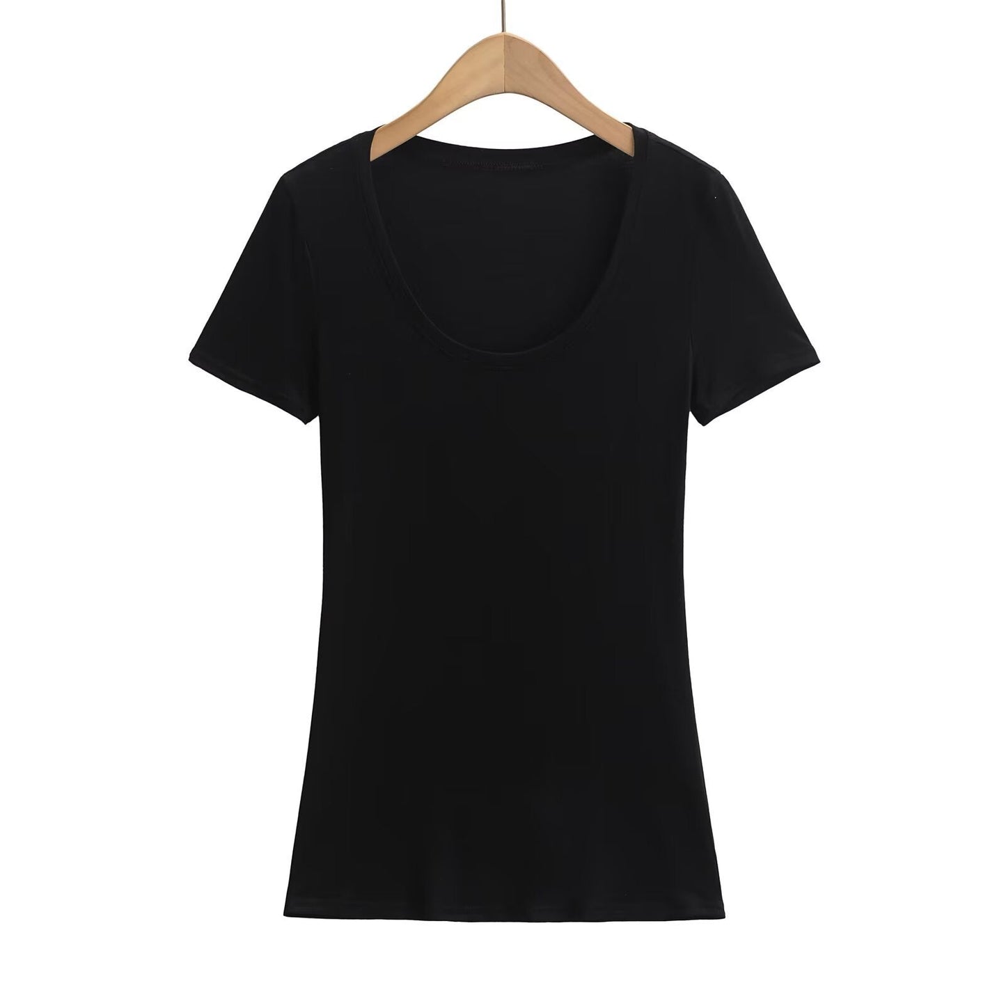 Variant image for Kvinnors T-Shirt Basmodell Rund Hals Bomull-6