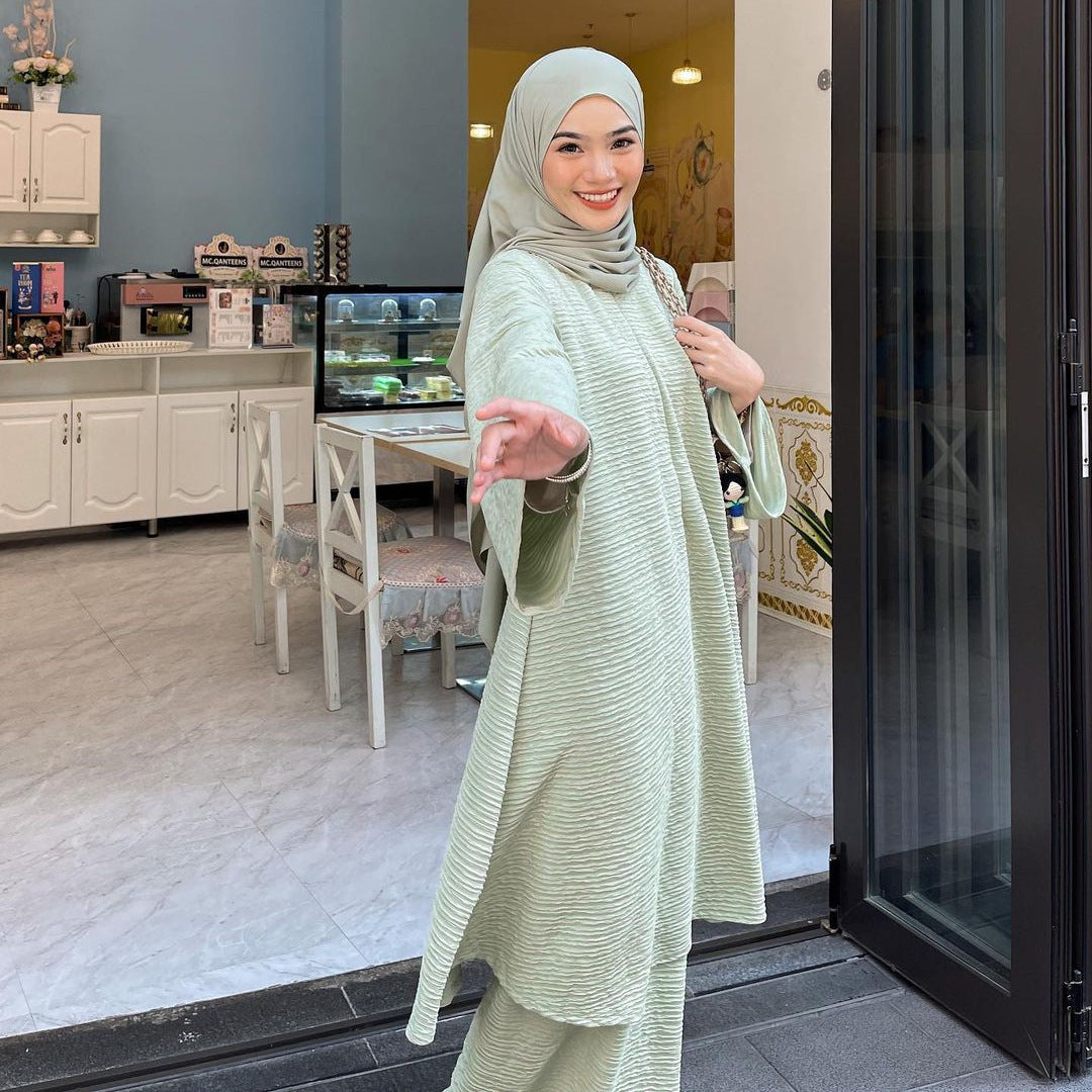 Kvinnors Midi Skjorta Rock Set Polyester Lång Ärmar Elegant Design 5