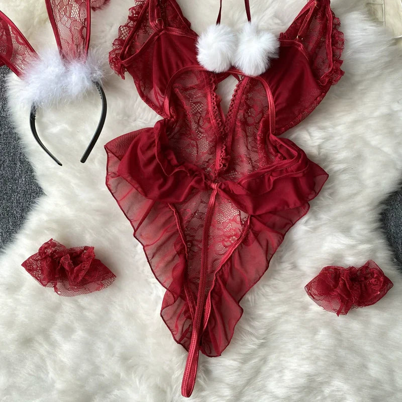 Snygga Damunderkläder Set Med Romantisk Stil Polyester och Spetsar-5