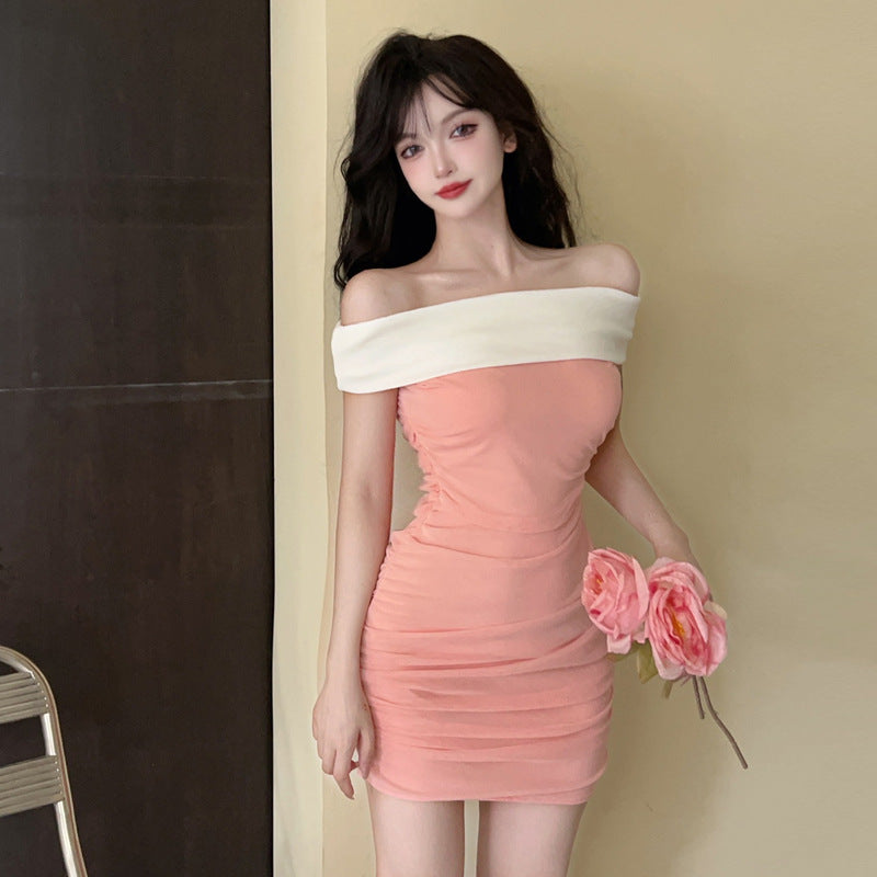 Variant image for Damklänning Off-Shoulder Ribbad Polyester-7