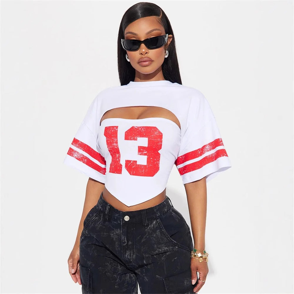 Tjej T-shirt Kortärmad Streetwear Polyester Spandex-2