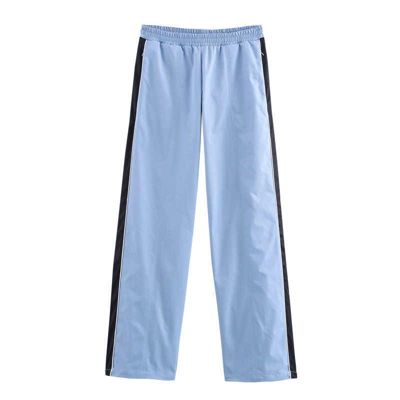 Dam Sportig Set Satin Jacka och Byxor-6
