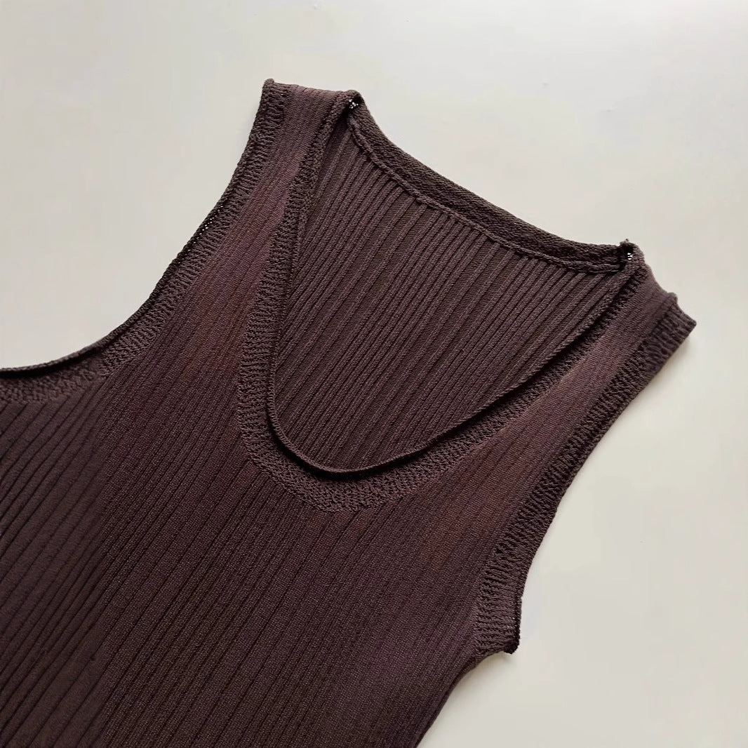Kvinnors Festtop Djup V-hals Elastisk Ribbad Topp-4