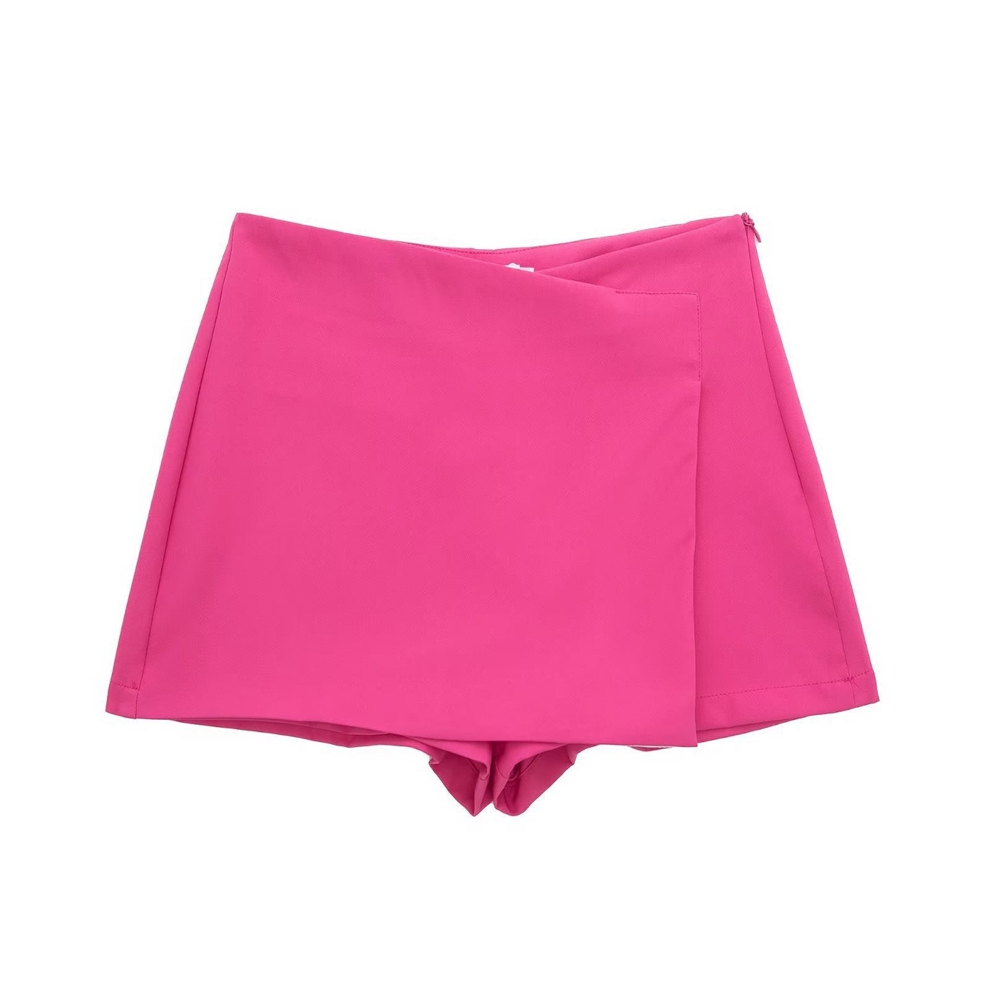 Dam Bermuda Shorts Asymmetrisk Smal Fit Lätt Material-6