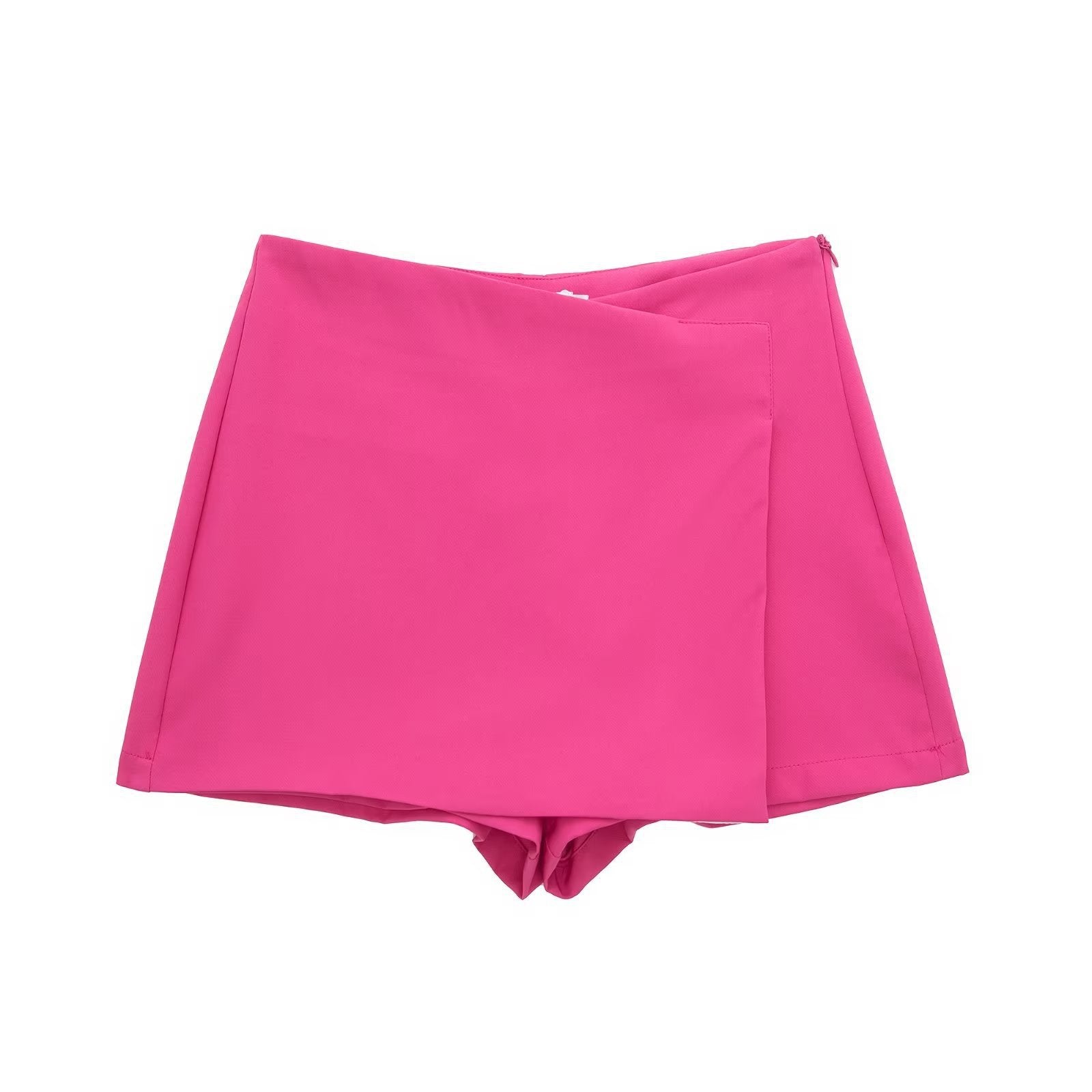 Dam Bermuda Shorts Asymmetrisk Smal Fit Lätt Material-6