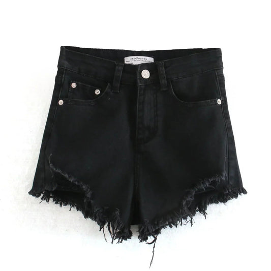 Kvinnors Denimshorts Avslappnad Design Högkvalitativ Denim 1