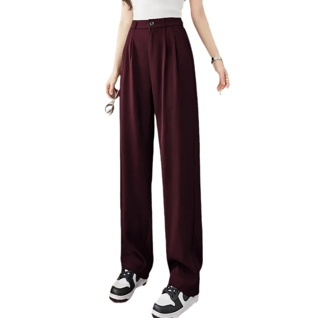 Snygga Byxor Dam Långa Casual Polyester Medelmidja-6