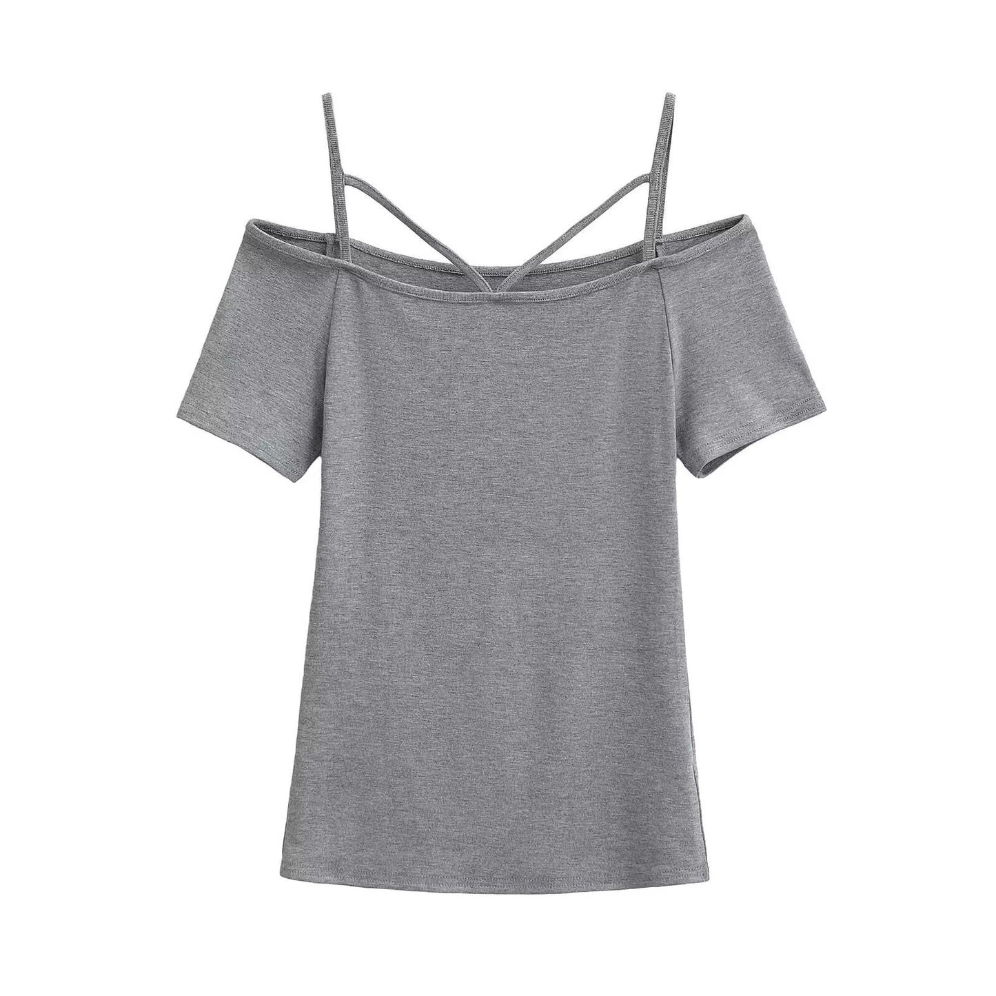 Kvinnors Off-Shoulder Topp i Mjuk och Lätt Tyg – Trendig Design för Sommarfester och Avslappnade Dagar 6