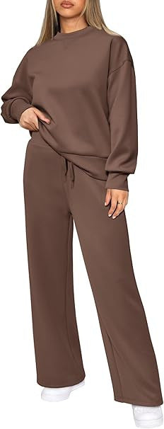 Dam Tvådelad Uppsättning Bredbenade Byxor Polyester-1