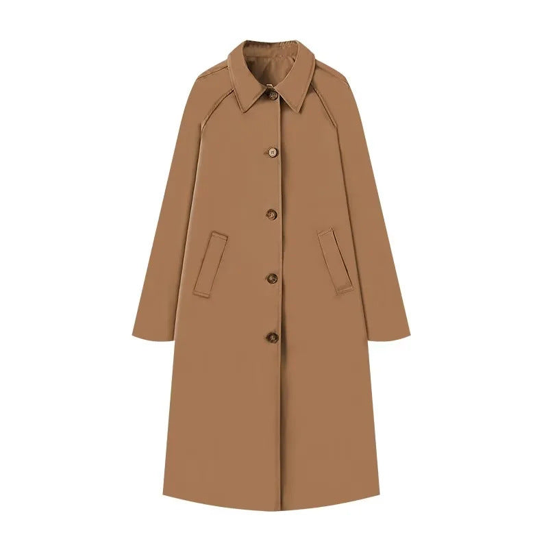 Dam Trench Coat Modern Design Hållbar Väv med Fickor 10