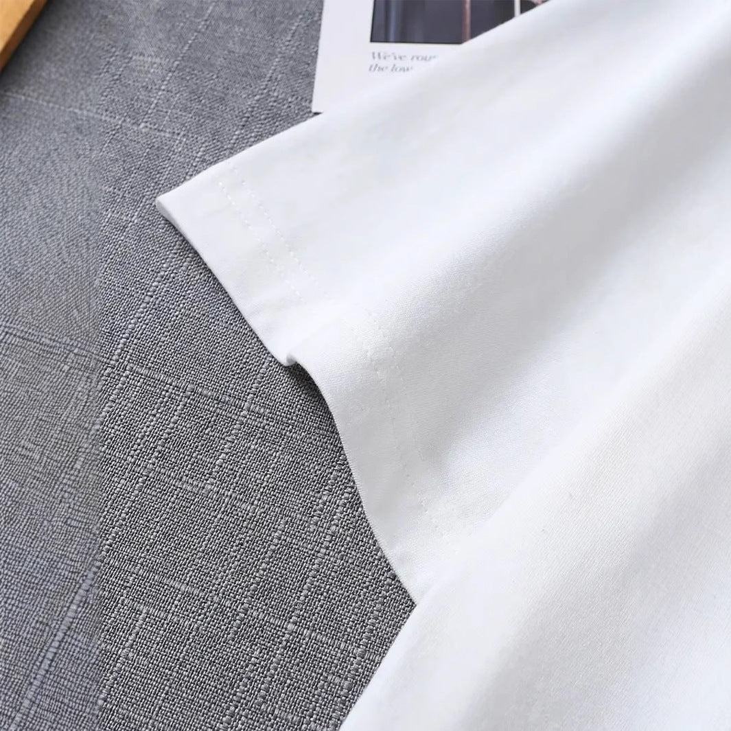 Dam T-Shirt Löst Passform Rundhals Polyester-4