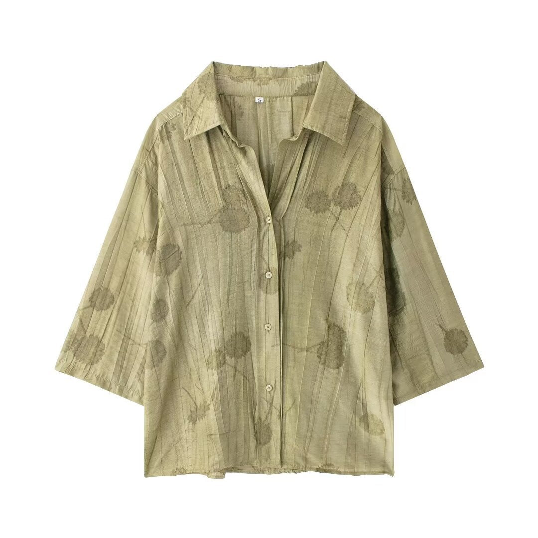 Dam Topp och Byxor Jacquard Avslappnad Stil-4