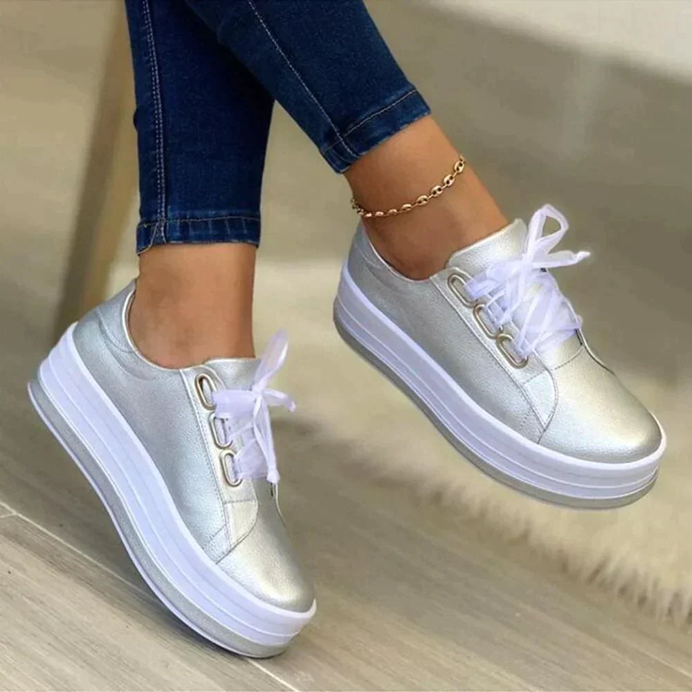 Dam Sneakers Mesh Design för Sommar Skor i Gummi-3