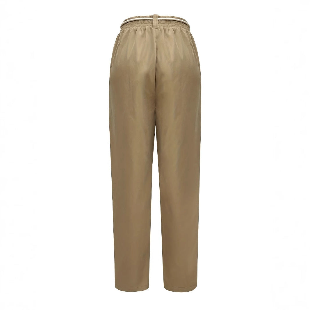 Dam Fritidsbyxor Elastiskt Midjeband med Praktiska Fickor 4