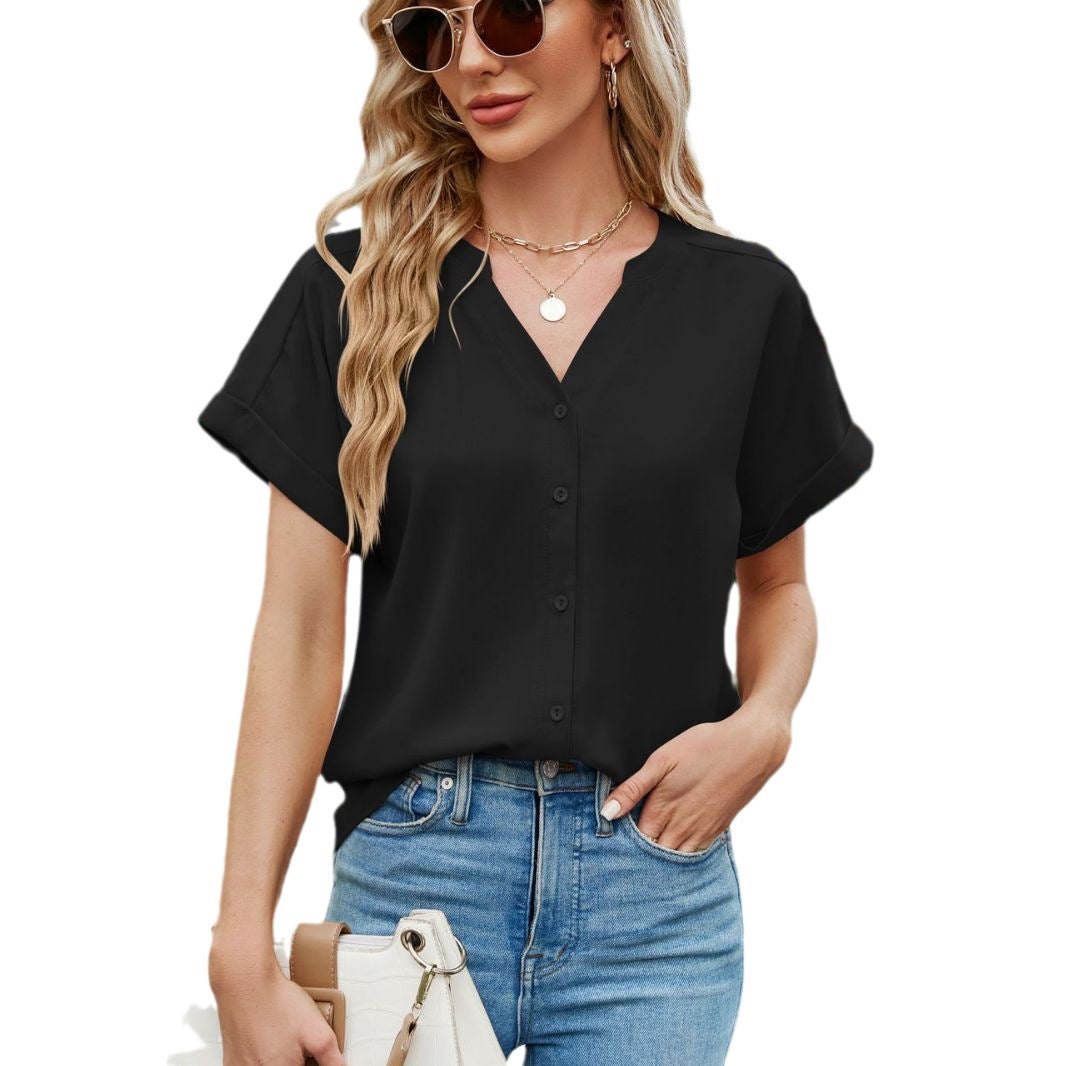 Dam Cardigan V-Neck Löst Passform Is-Silk-4