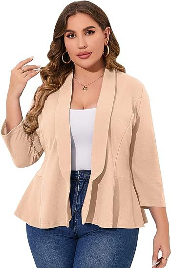 Variant image for Dam Blazer A-linje Spandex med Lätt Ruffle för Eleganta Tillfällen-21