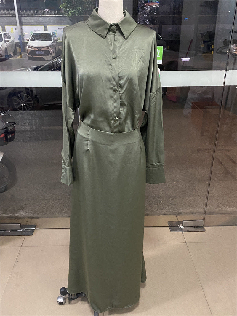 Variant image for Tvådelat Set Dam Skjorta och A-Linjeformad Kjol Polyester Elegant-11