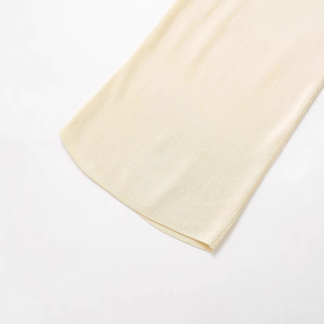 Kvinnors Ärmlös Topp Ribbstickad Elastisk 4