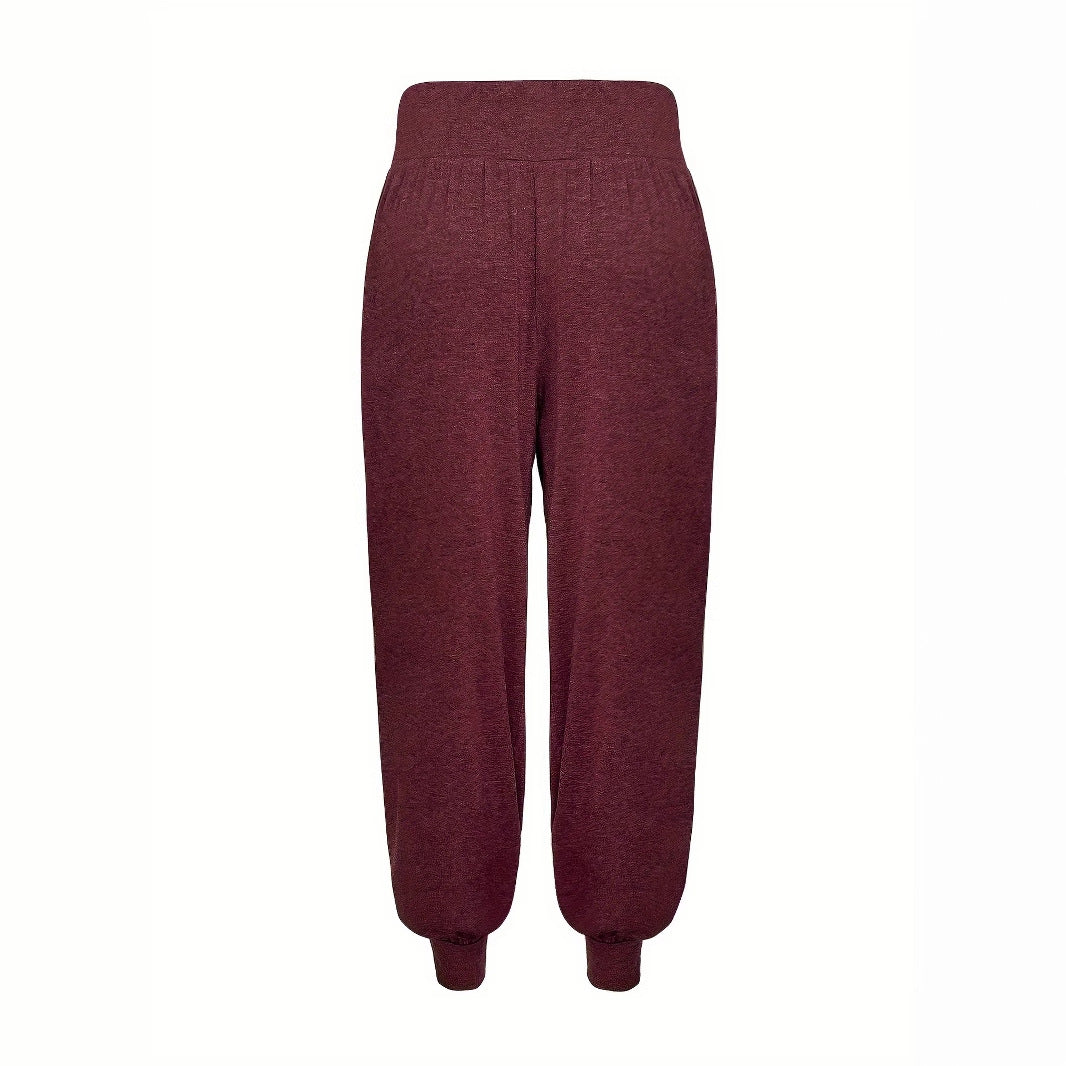 Dam Harembyxor Lätta Elastisk Midja Andningsbart Tyg 5