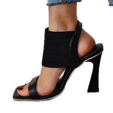 Dam Sandaler Blockklack Elastisk Design 6