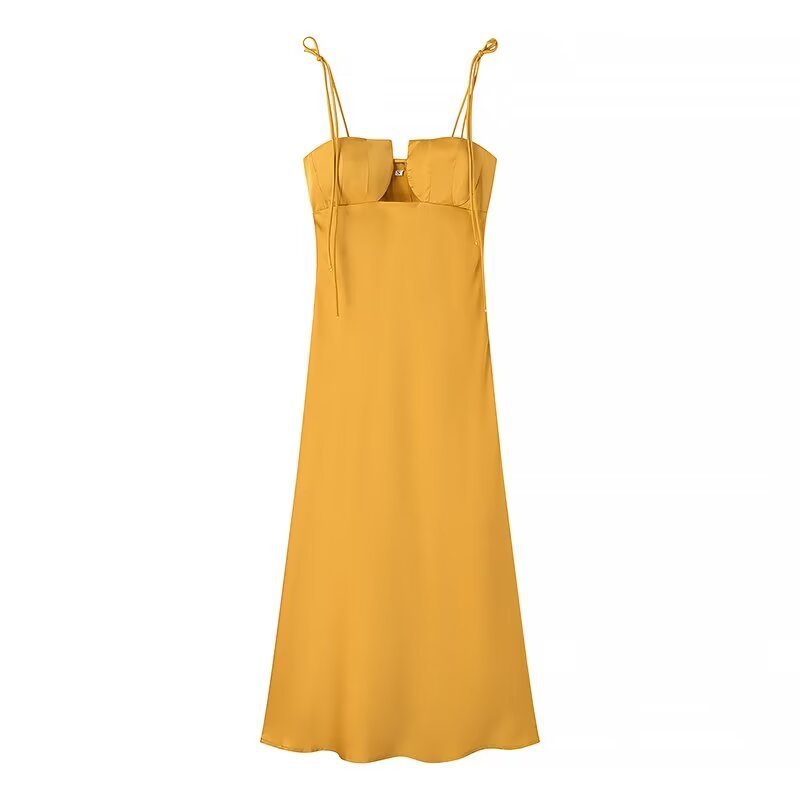 Variant image for Kvinnors Midi Klänning Stropplös Polyester Bodycon-4