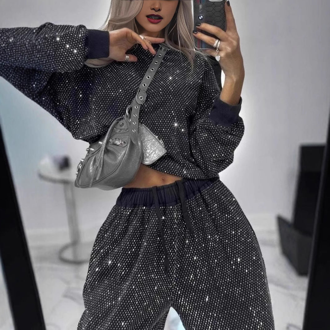 Dam Set Bred Ben Långärmad Topp Polyester-2