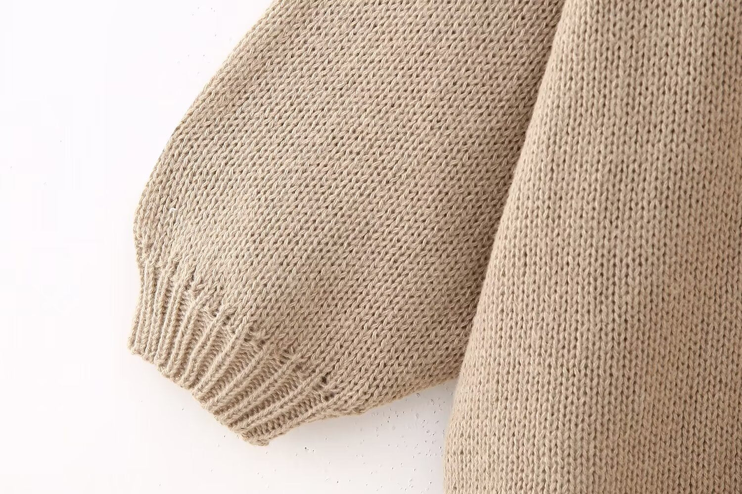 Dam Tröja Batwing Cardigan Polyester med Polo-Krage-6