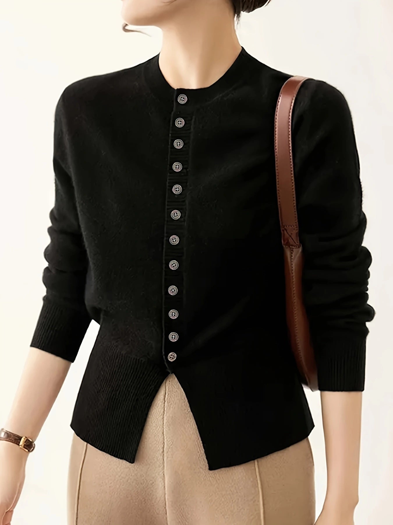 Variant image for Dam Cardigan Enkel Viscose Normal Passform 95% Viskos-9