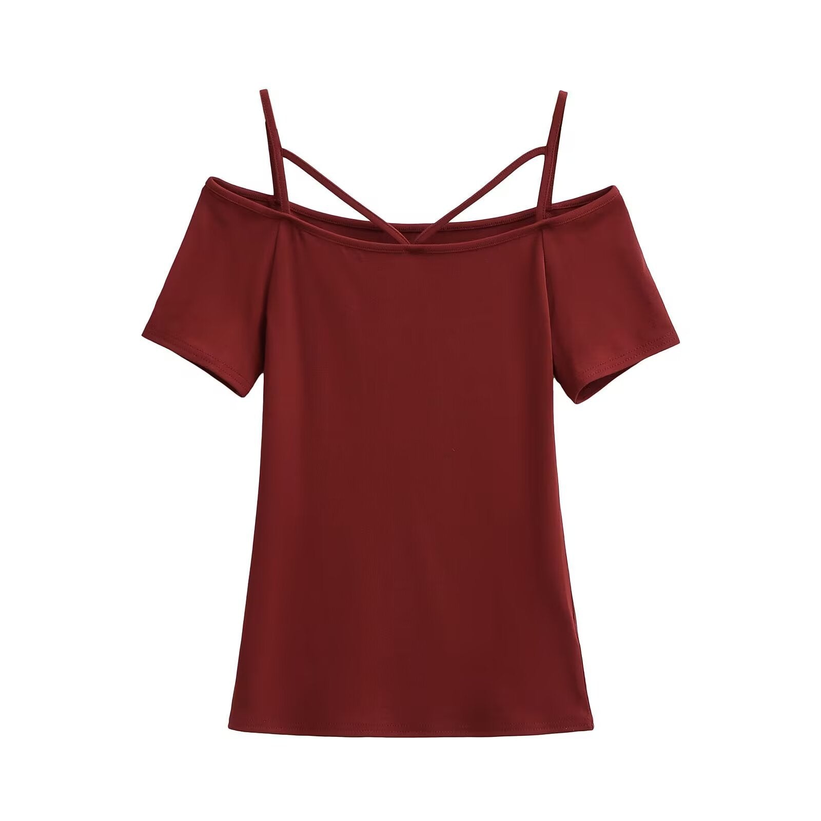 Kvinnors Off-Shoulder Topp i Mjuk och Lätt Tyg – Trendig Design för Sommarfester och Avslappnade Dagar 1