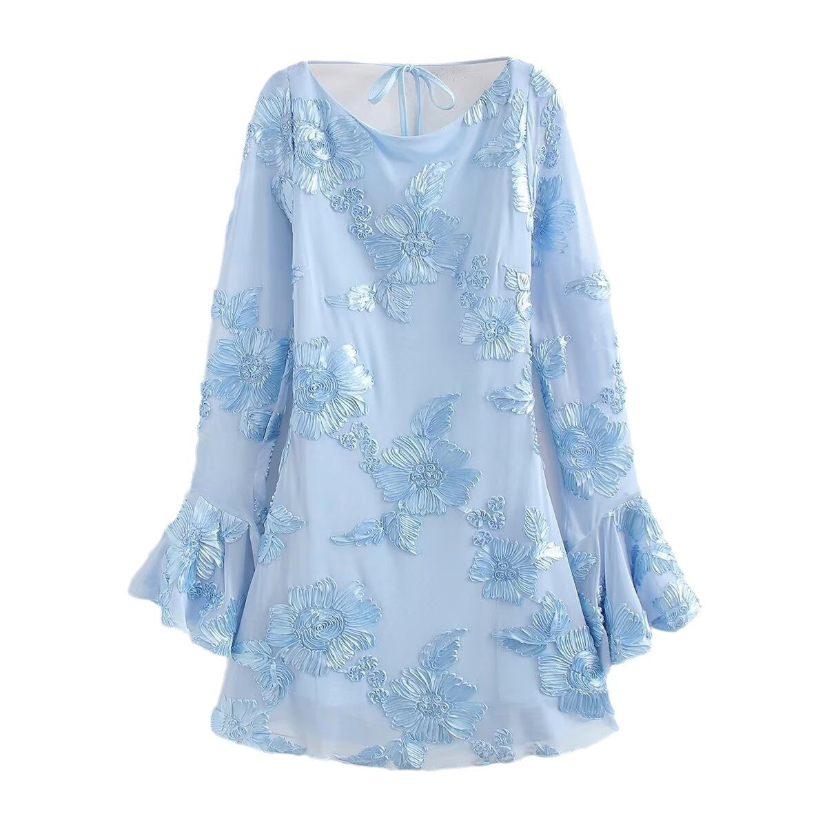 Variant image for Kvinnors A-Line Miniklänning med 3D-Blommor Polyester-1