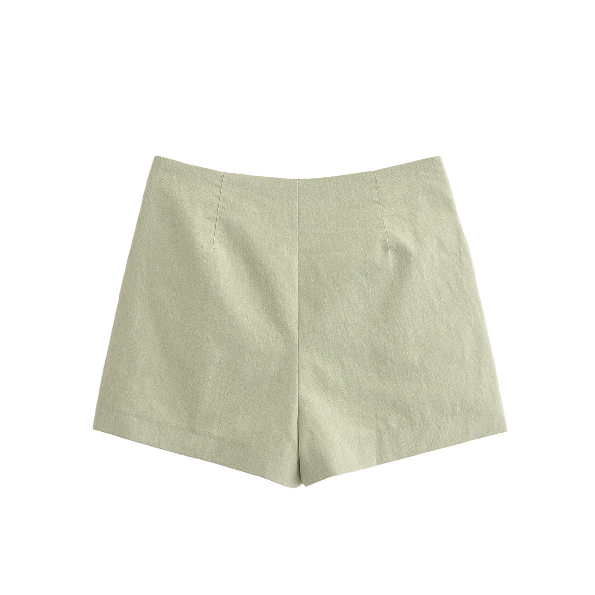Högmidjade Shorts för Kvinnor i Lätt Bomullsmix med Fickor – Elegant och Sportig Passform, Perfekta för Sommar 4