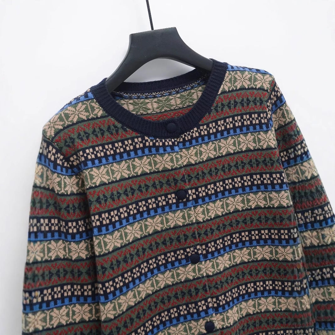 Damkofta Knappbar Design Mjukt Andningsbart Tyg-3