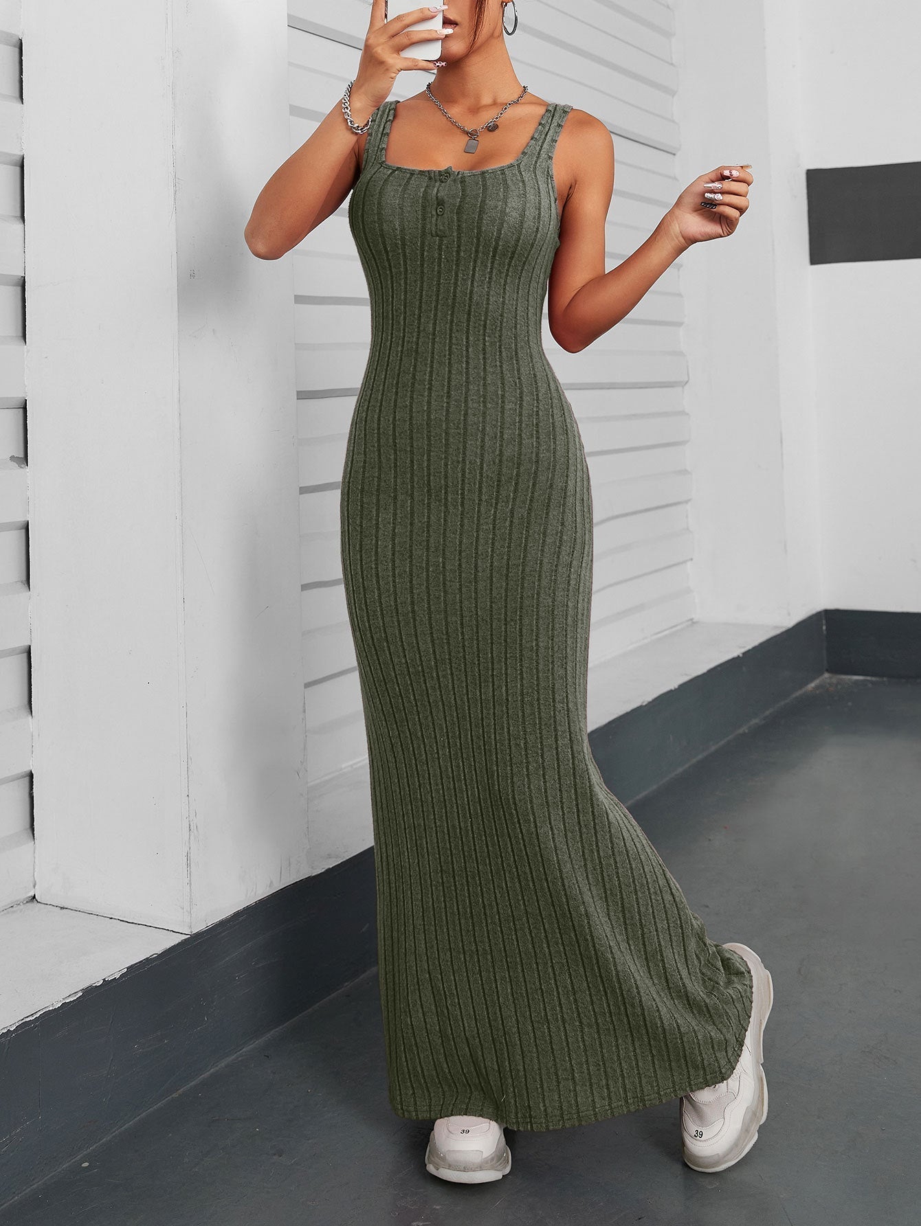 Variant image for Dam Sommarklänning Ärmlös A-Line Polyester-1