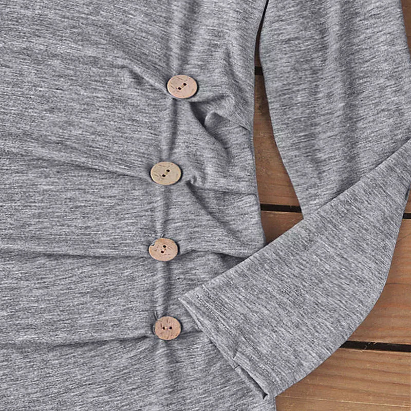 Herr Långärmad T-shirt Enfärgad Polyester Regelbunden Passform-4