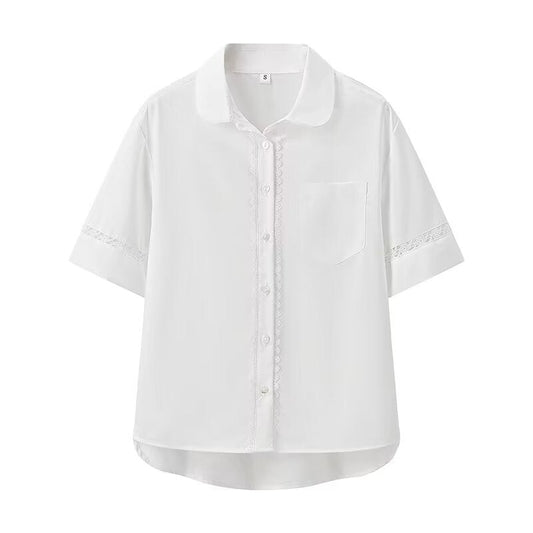 Dam Skjorta Slim Fit Korta Ärmar Hudvänligt Tyg 1