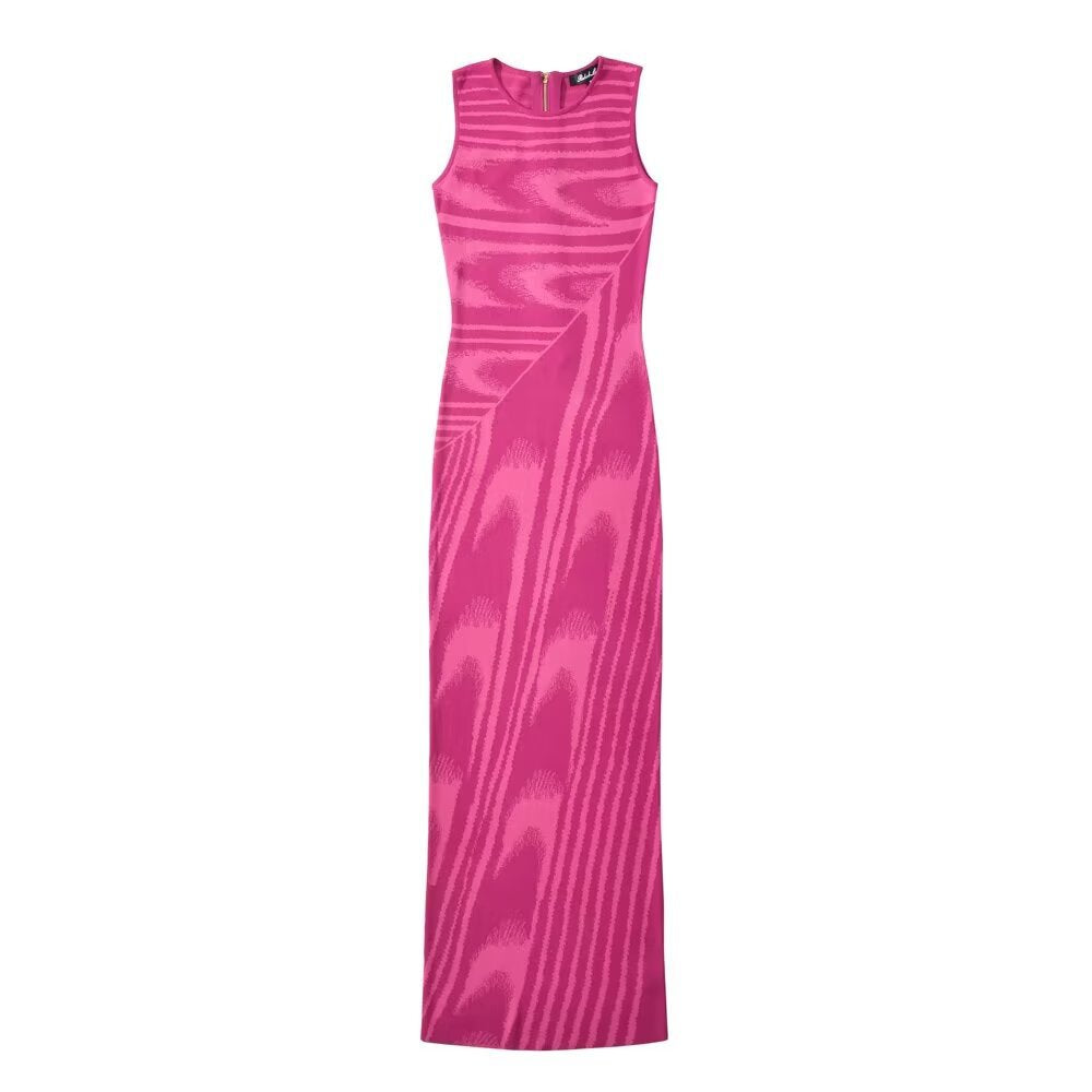 Damklänning Bodycon Jacquard Lång Ärmlös-4