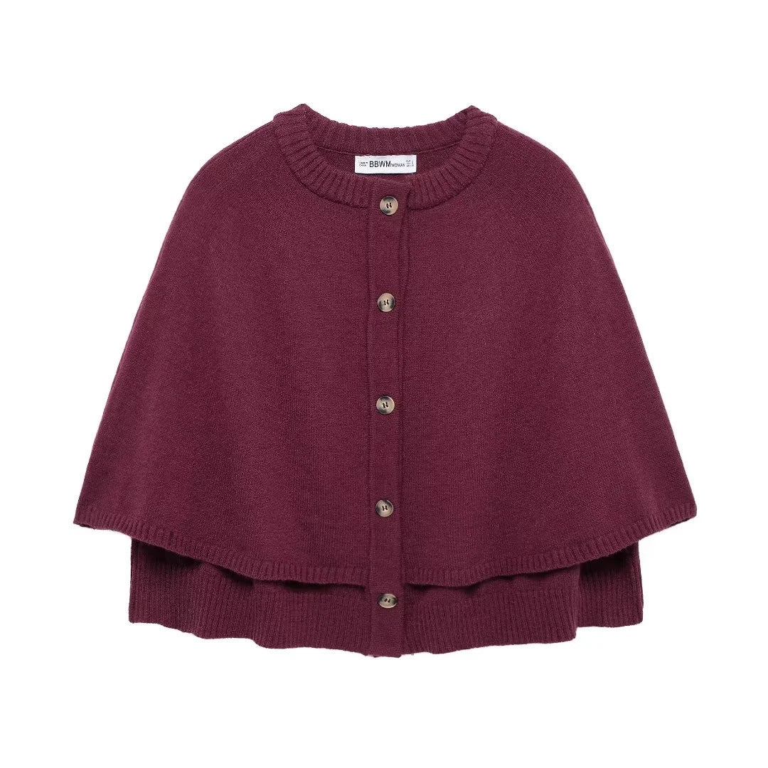 Variant image for Kvinna Kort Cardigan Mjuk Stickad med Knappdetaljer-13