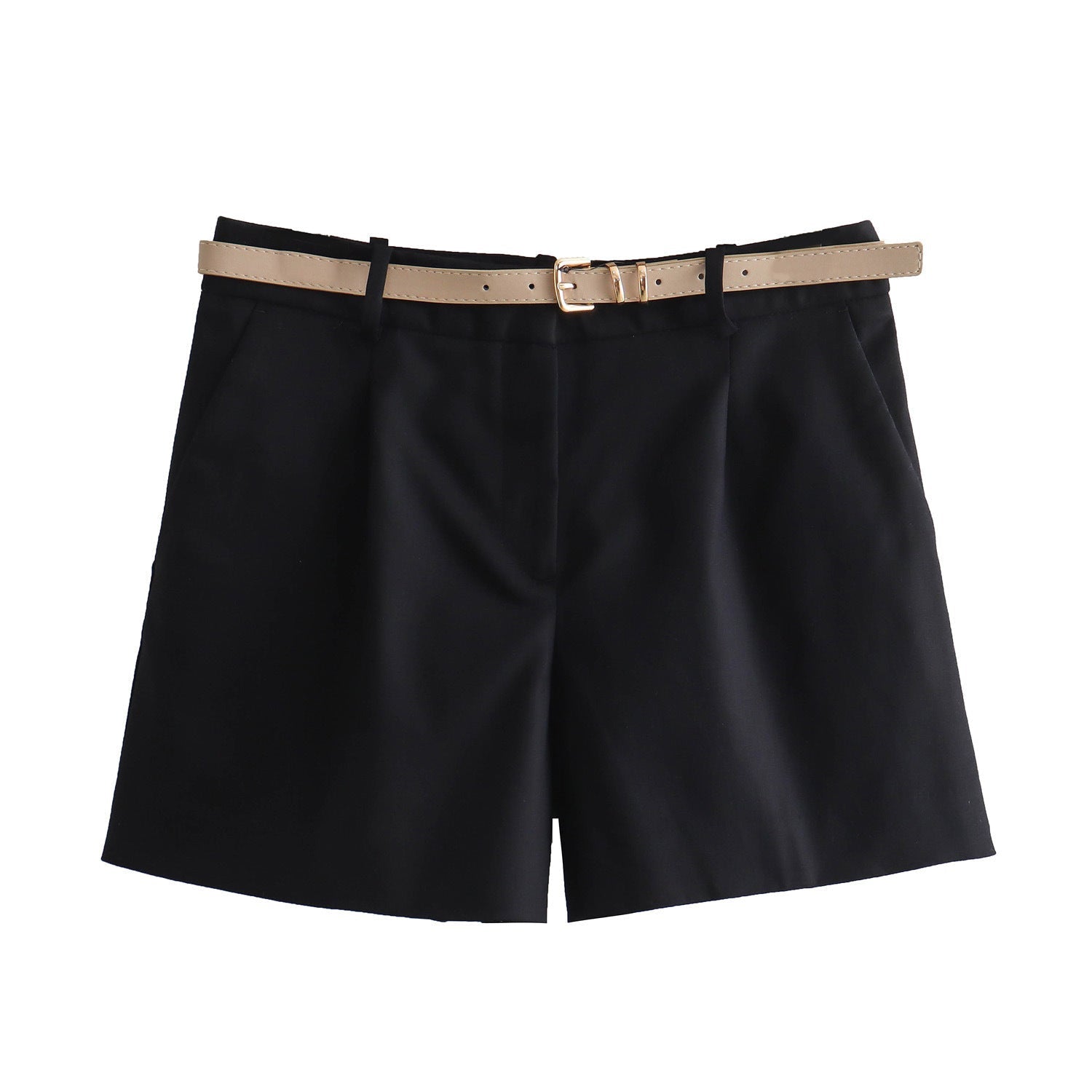 Dam Shorts Hög Midja Lätt Polyester Casual-6
