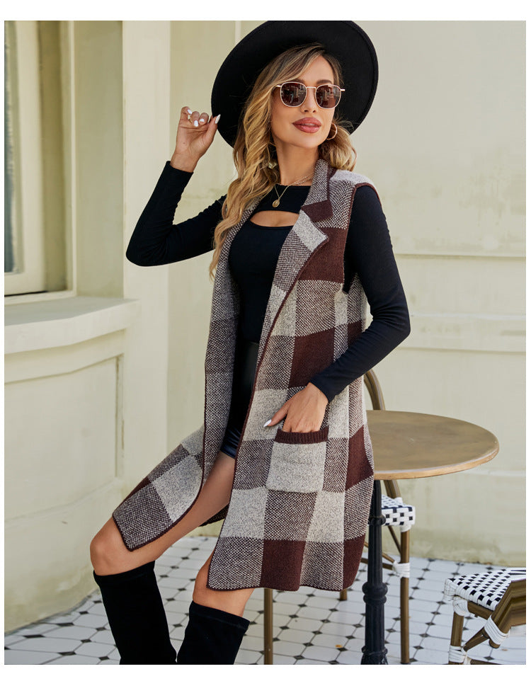 Herr Västsärmlös Karo Jacquard Akryl-4