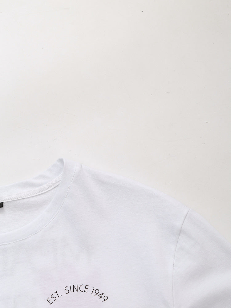 Dam T-Shirt med Blommigt Tryck, 100% Bomull, Avslappnad Passform, Perfekt för Vår- och Sommaroutfits 4