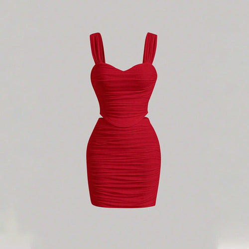 Dam Camisole och Kort Rock Tvådelad Sats för Sommarkläder-1