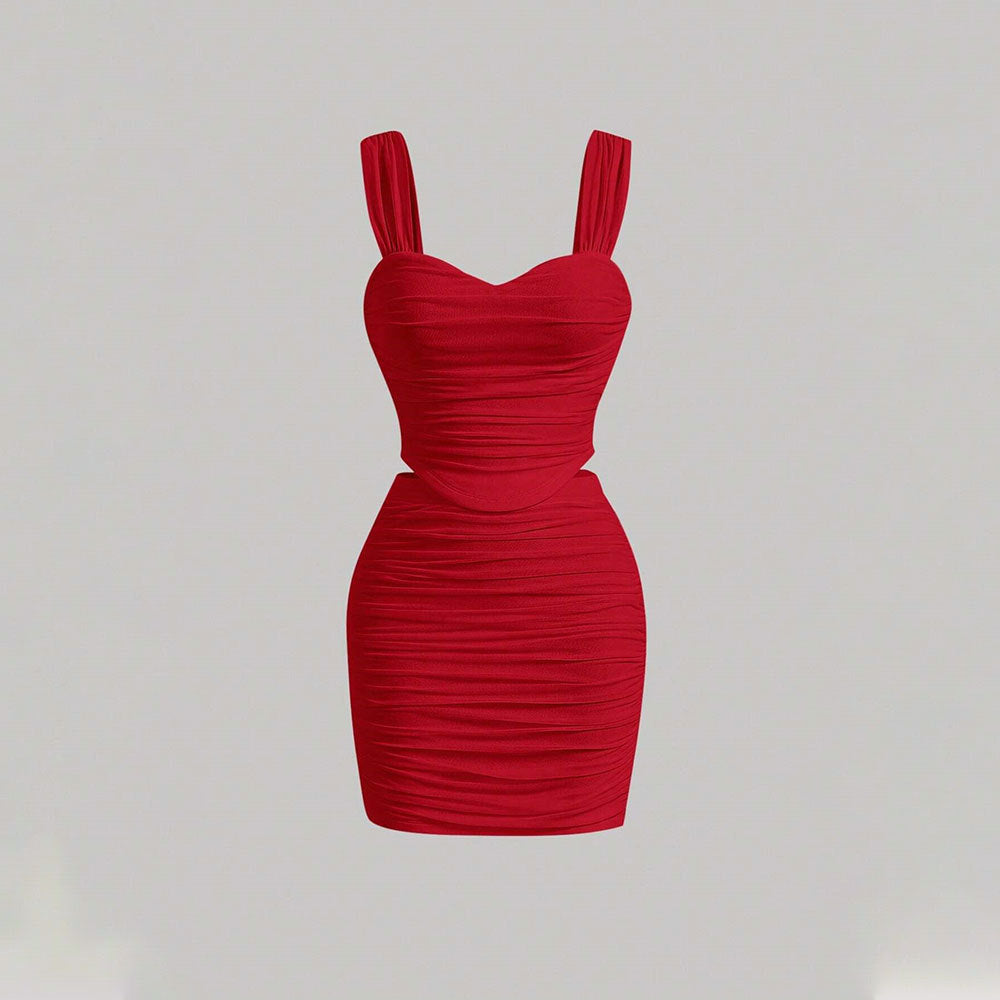 Variant image for Dam Camisole och Kort Rock Tvådelad Sats för Sommarkläder-1