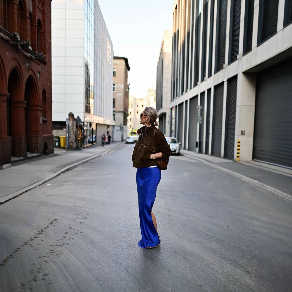 Damjacka i Mocka Modern Midjepassform med Praktiska Fickor-3