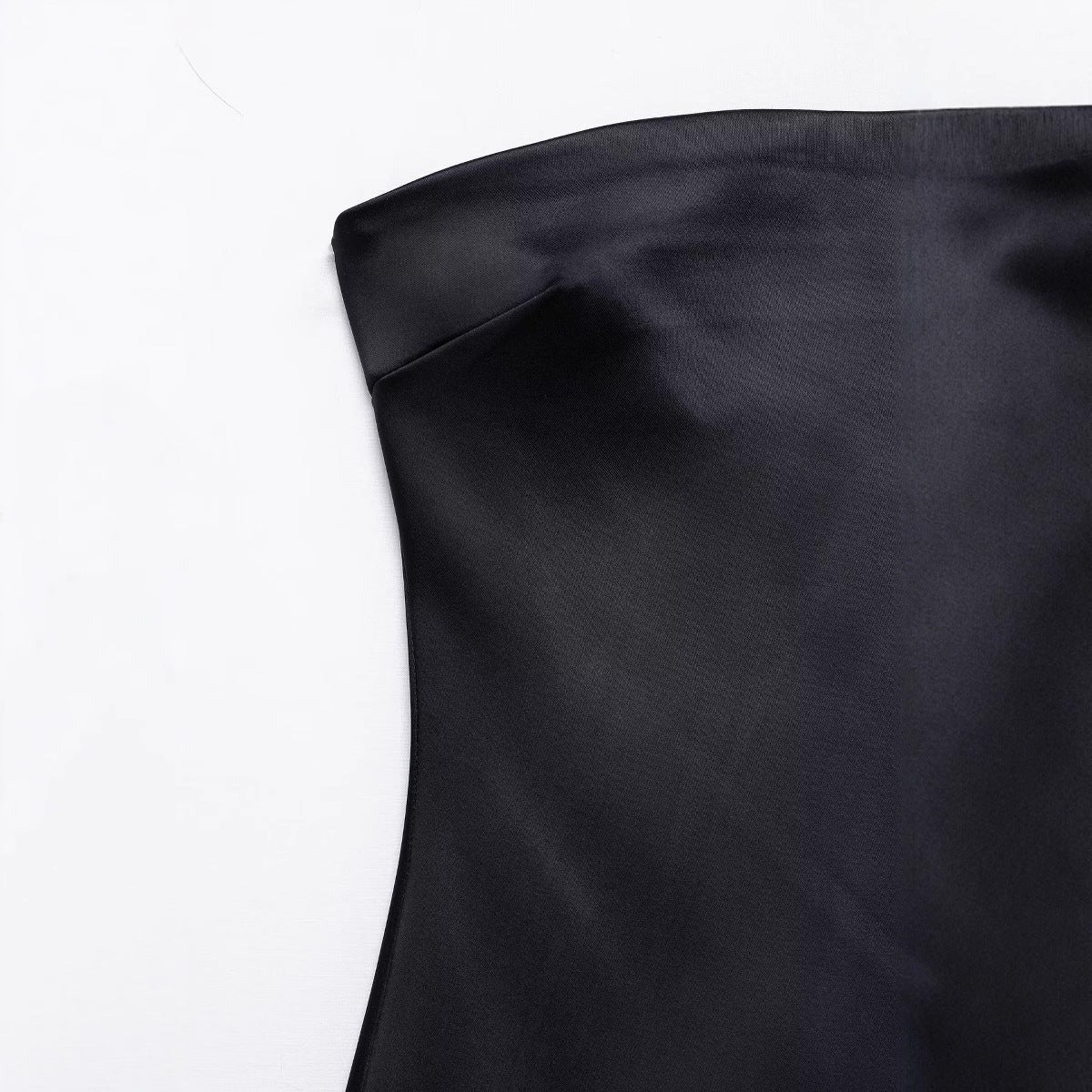 A-Line Kjol för Dam – Kort Enfärgad Polyester i Svart, Smickrande Passform för Vardag och Fest 3