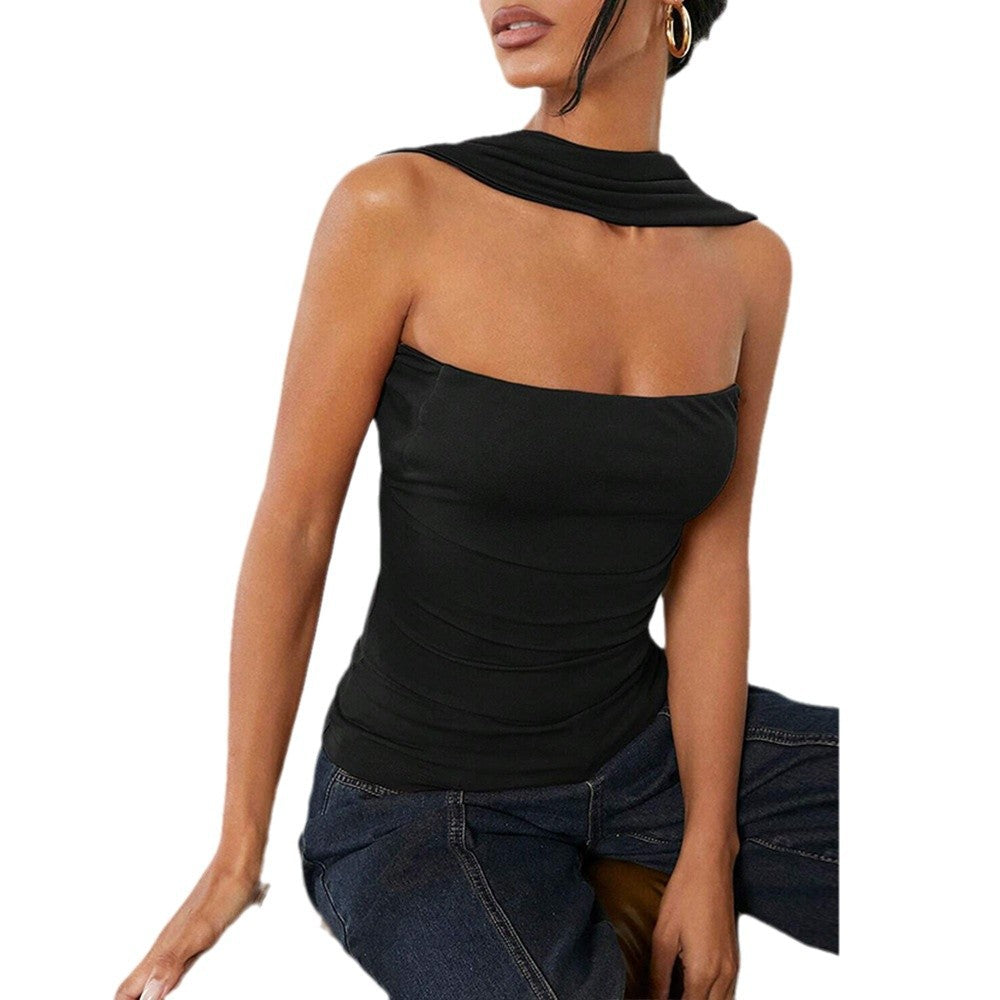 Dam Topp Wrap Design Mjuk Elastisk Tyg-6