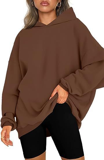 Överdimensionerad Fleecejacka Dam med Huva i Mjuk Polyester – Trendig Patchworkdesign och Långärmad Komfort 20