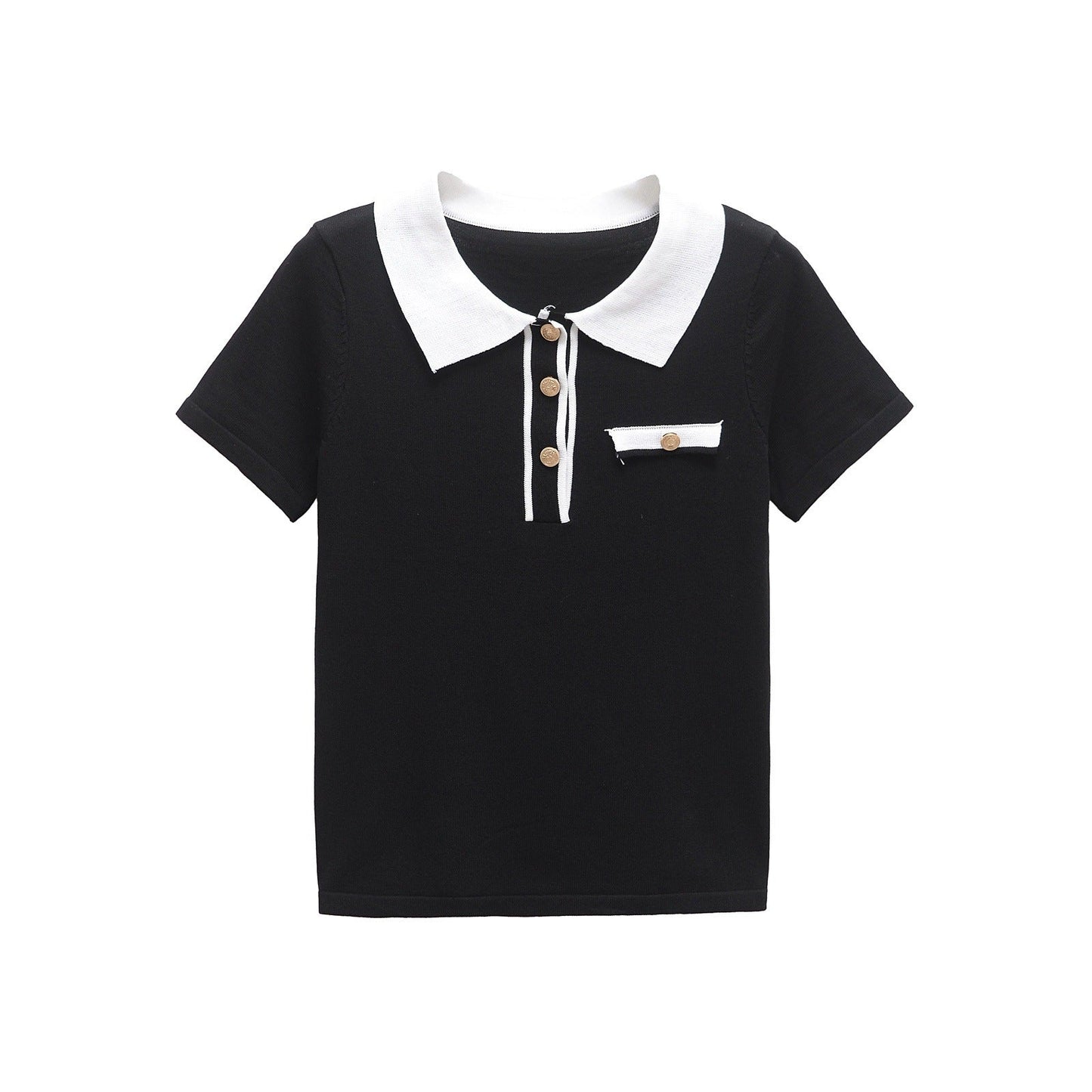 Kvinnors Poloshirt Modern Design Bomull Elegant Komfort 3