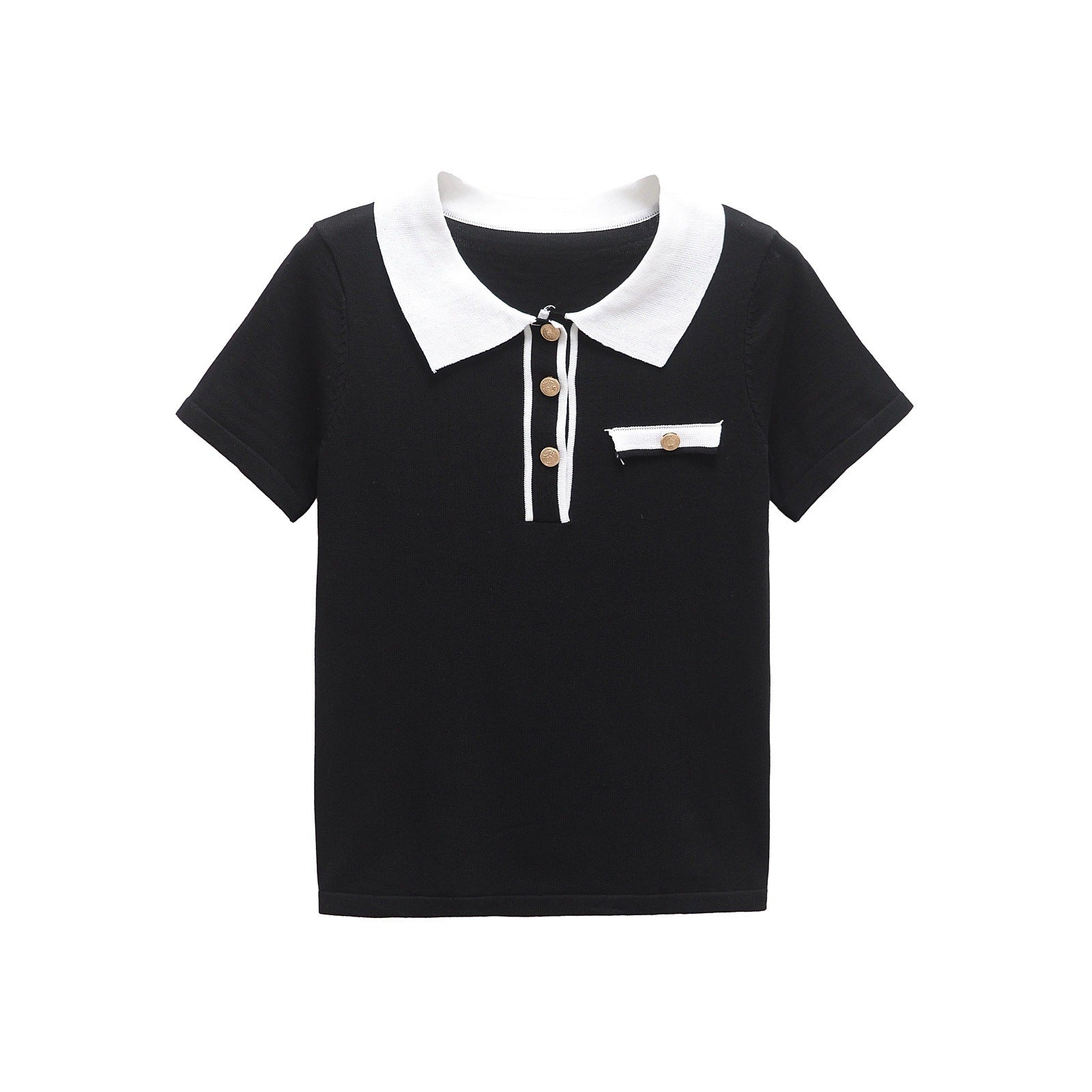 Kvinnors Poloshirt Modern Design Bomull Elegant Komfort 3