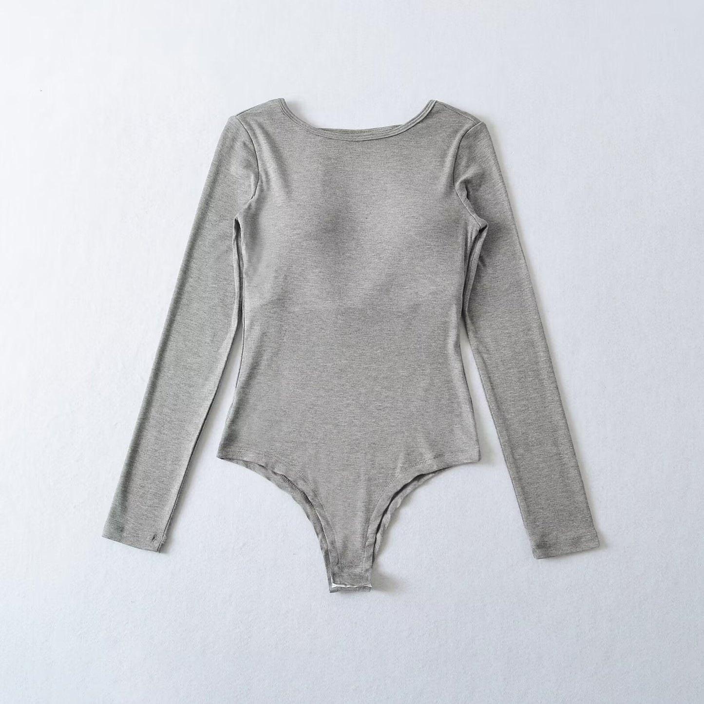 Kvinnor Bodysuit Långärmad Slim Fit Elastiskt Tyg 5